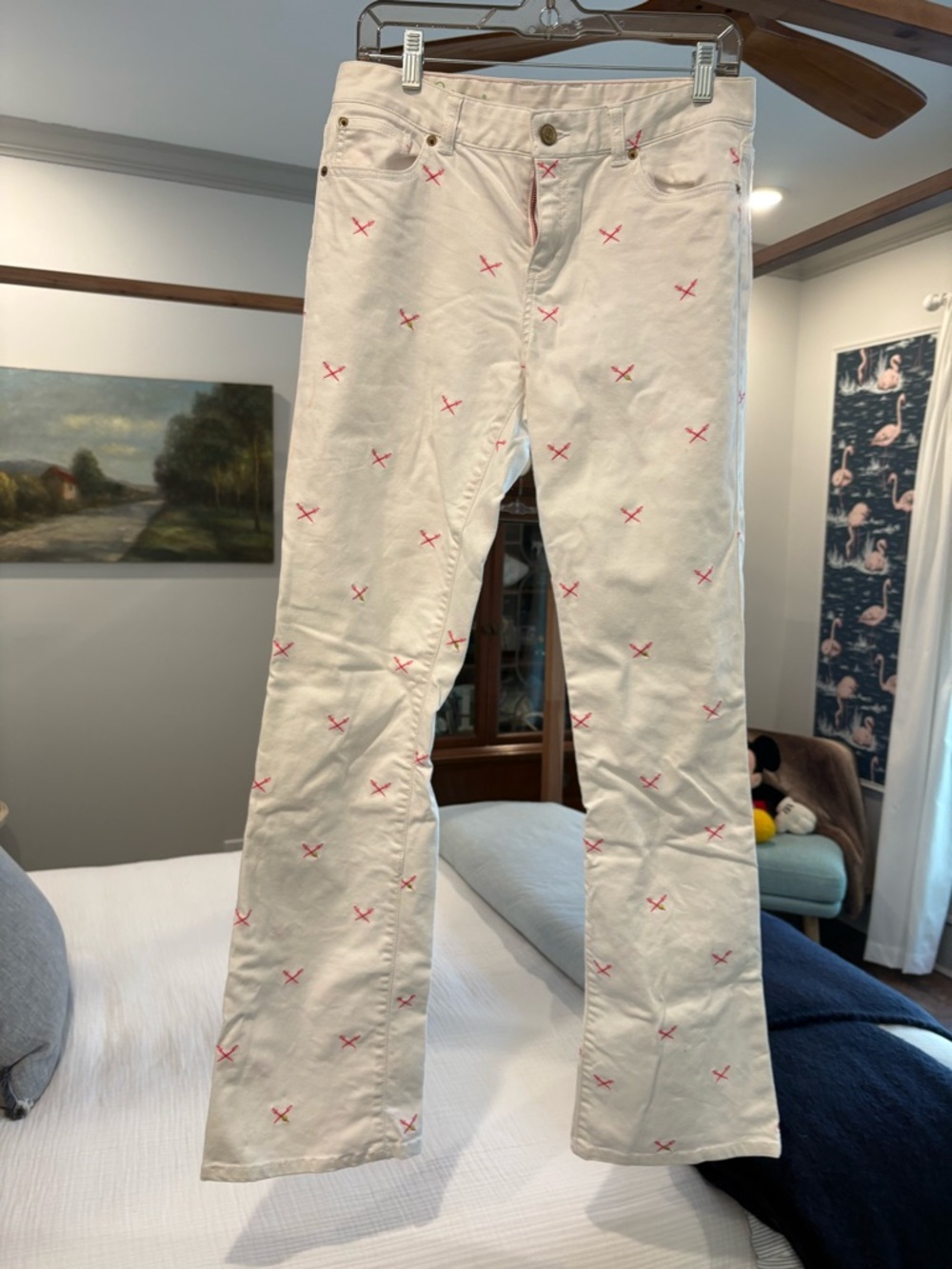 Women’s White Lilly Pulitzer with Pink Embroidery